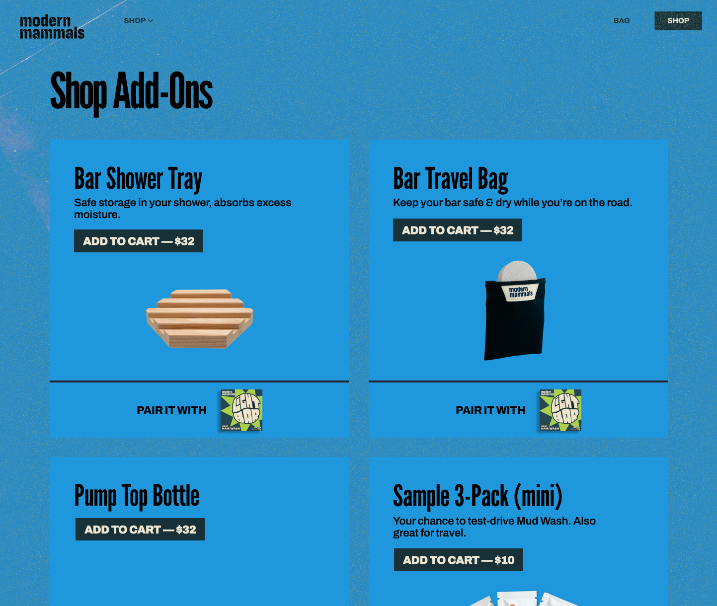 Modern Mammals brand and web design preview